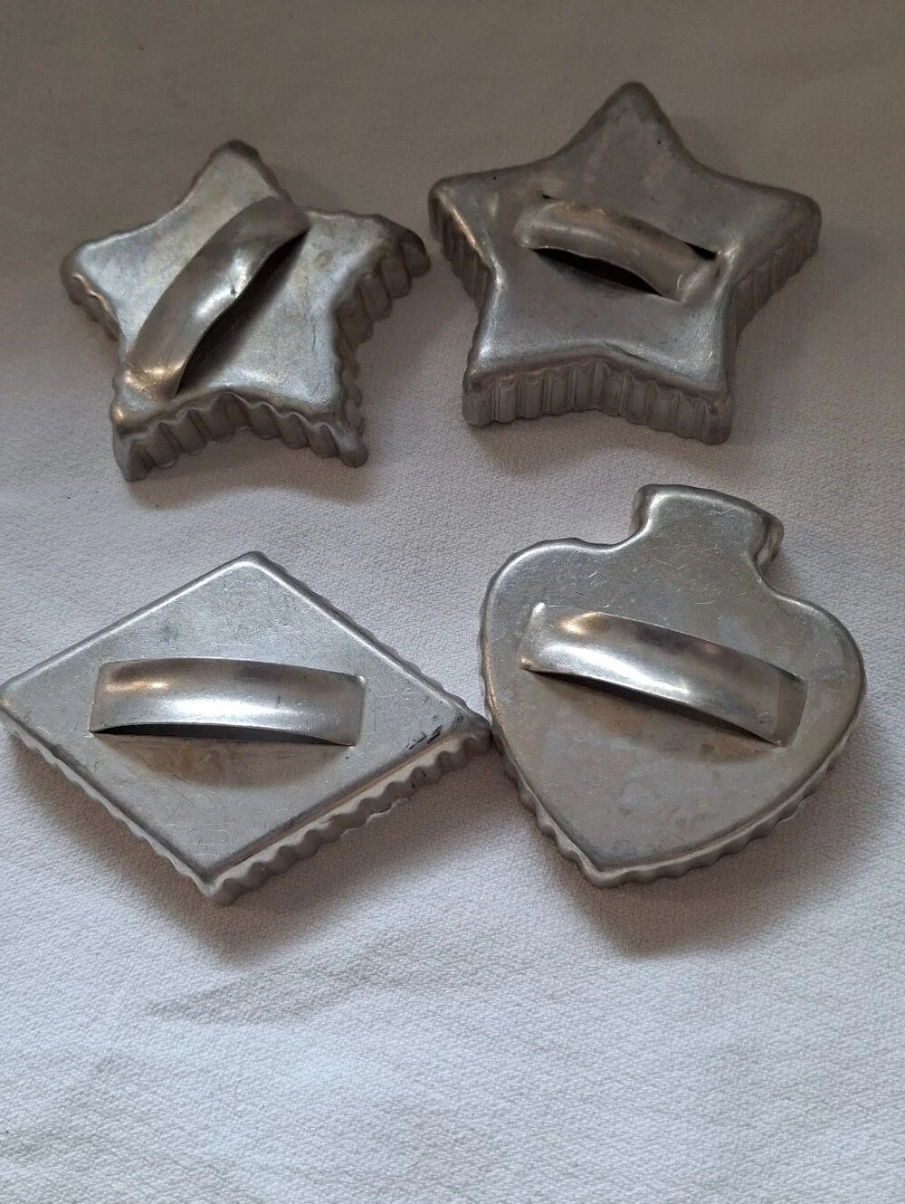 Set of 4 Vintage Metal Mid Century Modern Cookie Cutters